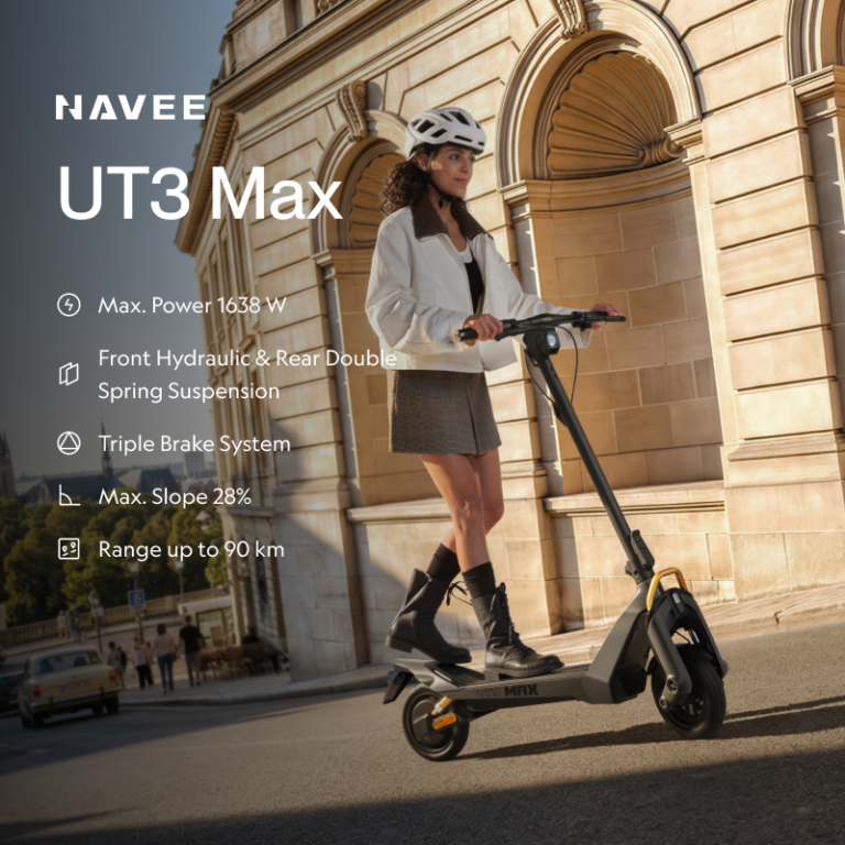 NAVEE UT3 Max : 1638 W, 90 km annoncés et nouvelle référence à suivre en 2026